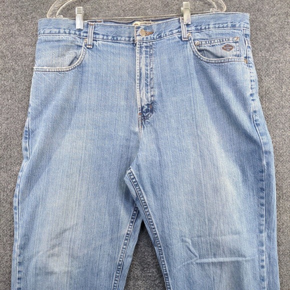 Harley-Davidson Genuine Motorclothes Men's Jeans Blue 40x33 Light Stone Wash - Picture 3 of 11